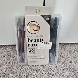 Beauty Concepts 30-Pack Beauty Razors For Brows & Dermaplaning, New w/Tags